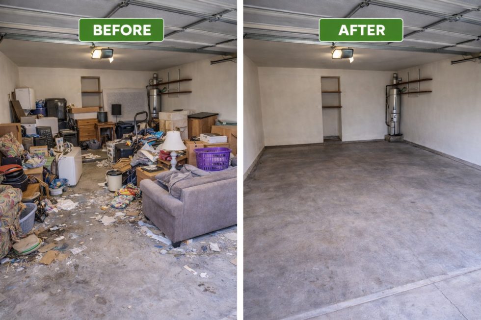 Limpieza de garaje antes y después / Garage cleanout before and after